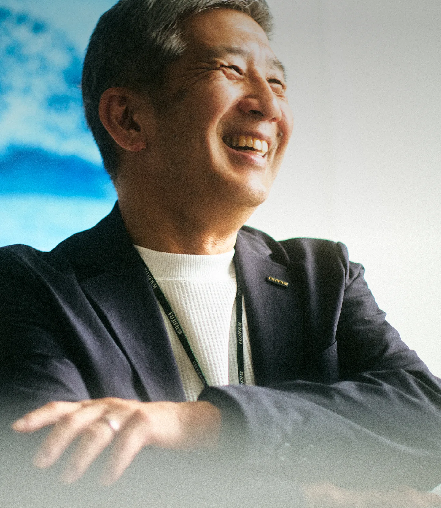 インタビューに答える豊福貴司氏