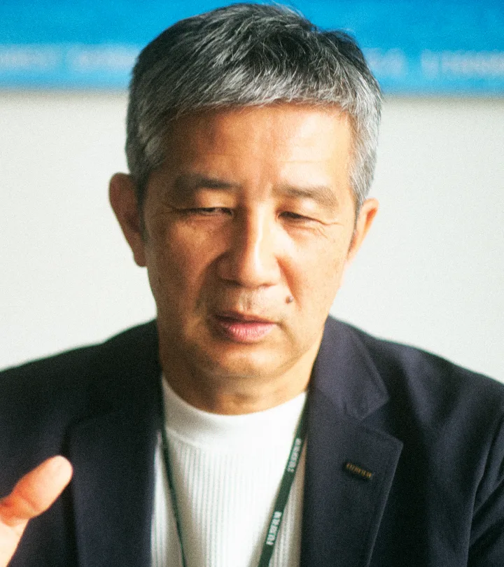 インタビューに答える豊福貴司氏